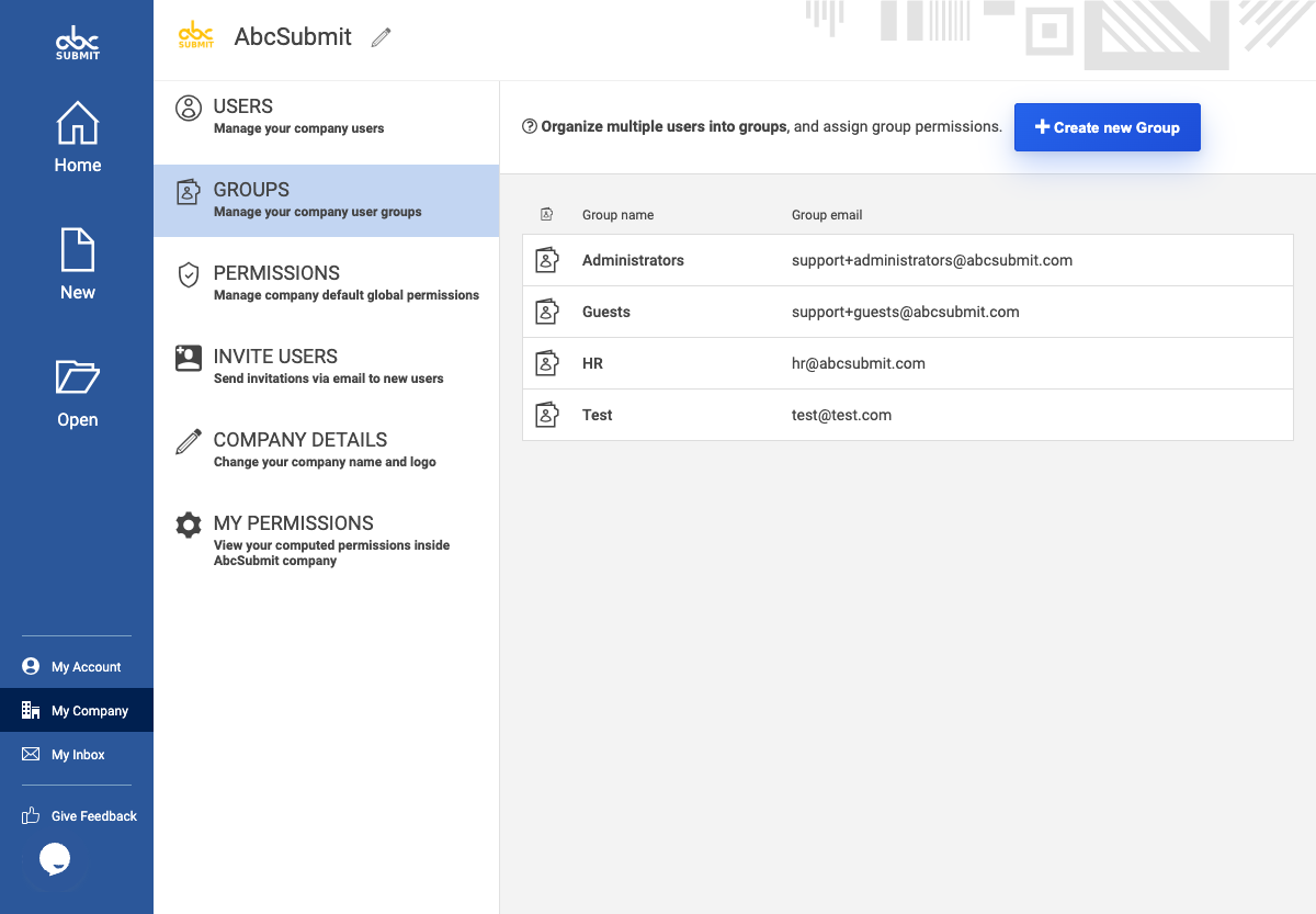 Company groups